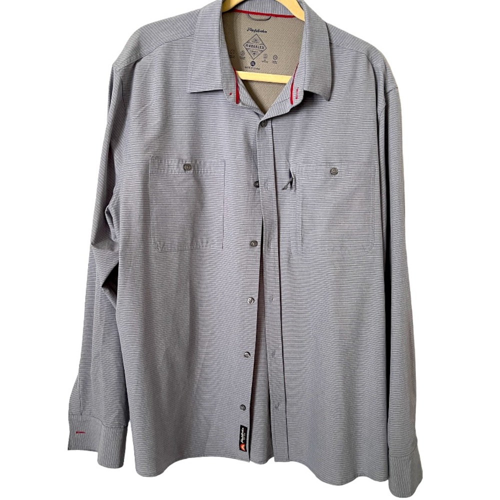Flag and Anthem Madeflex Comfort shirt Long‎ Sleeve Button Front XL